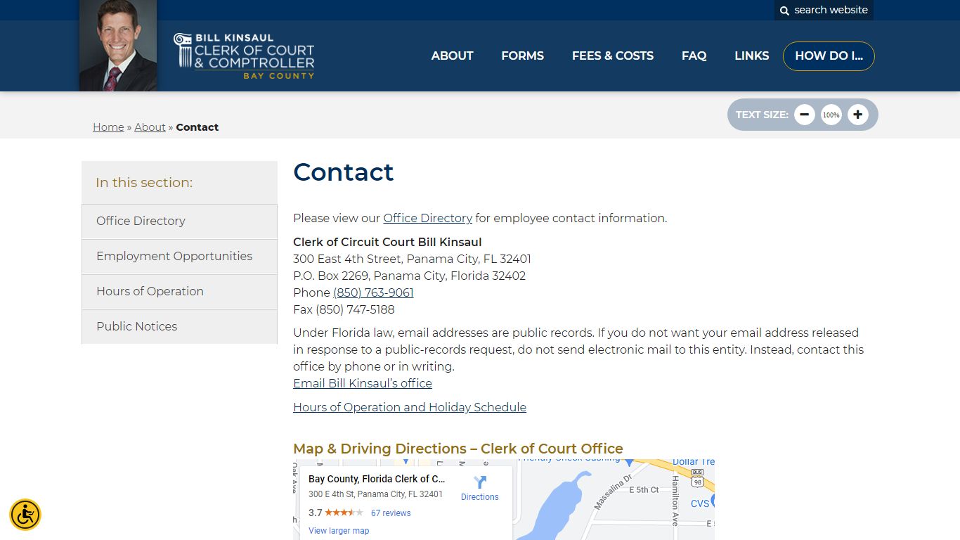 Contact - Bay County Clerk of Court